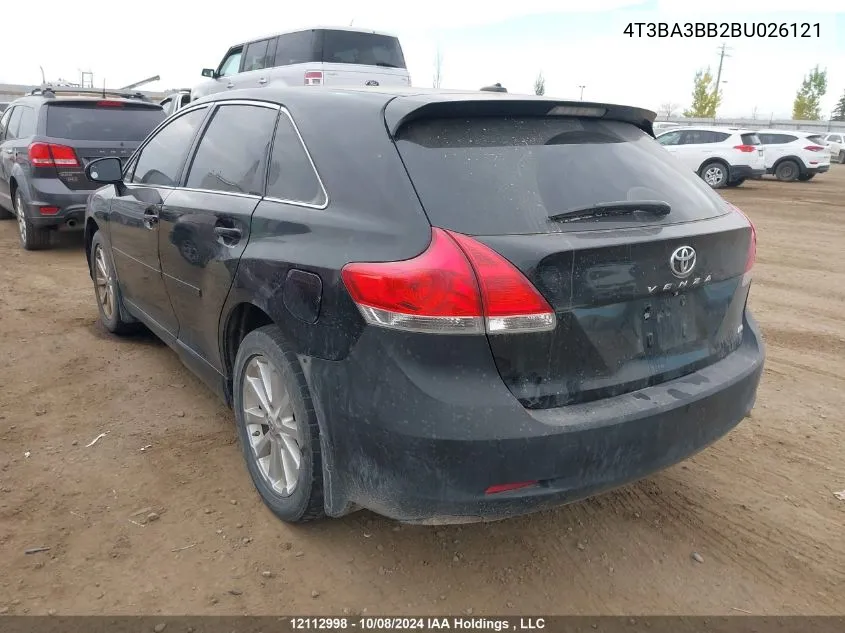 2011 Toyota Venza VIN: 4T3BA3BB2BU026121 Lot: 12112998