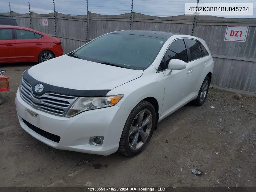 2011 Toyota Venza Base V6 VIN: 4T3ZK3BB4BU045734 Lot: 12138553