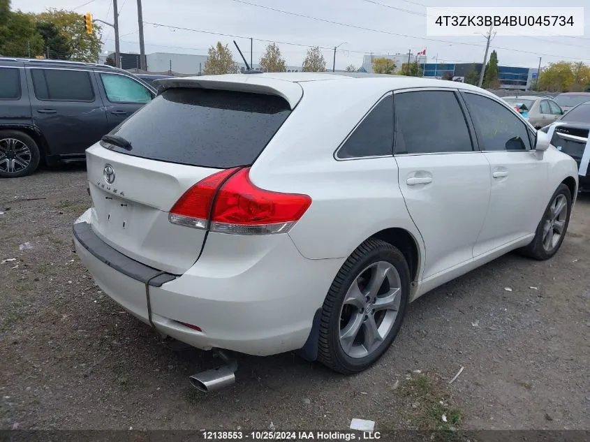 2011 Toyota Venza Base V6 VIN: 4T3ZK3BB4BU045734 Lot: 12138553