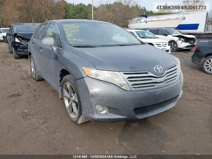 2011 Toyota Venza VIN: 4T3BK3BB4BU061773 Lot: 12141465