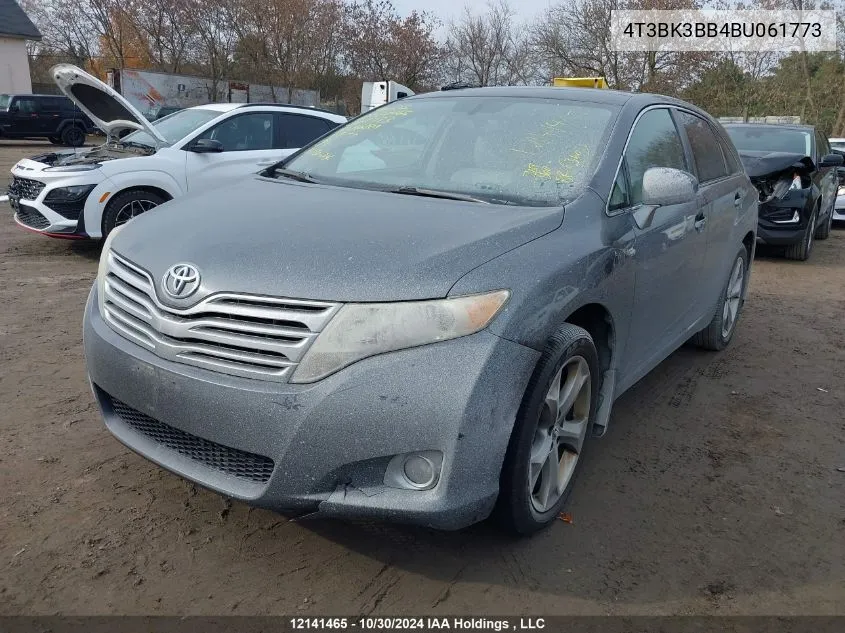 2011 Toyota Venza VIN: 4T3BK3BB4BU061773 Lot: 12141465