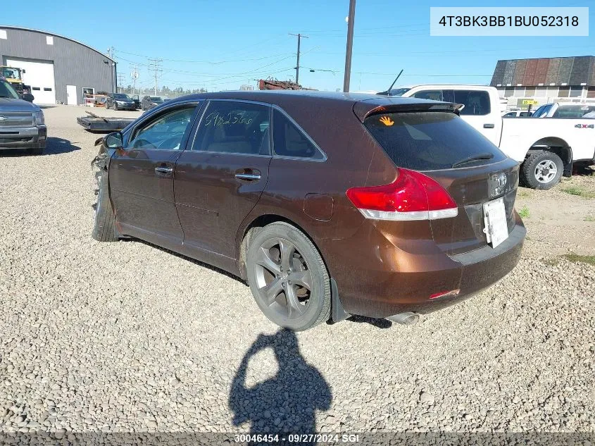 2011 Toyota Venza VIN: 4T3BK3BB1BU052318 Lot: 30046454