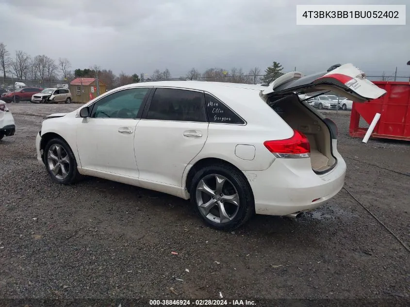 4T3BK3BB1BU052402 2011 Toyota Venza Base V6