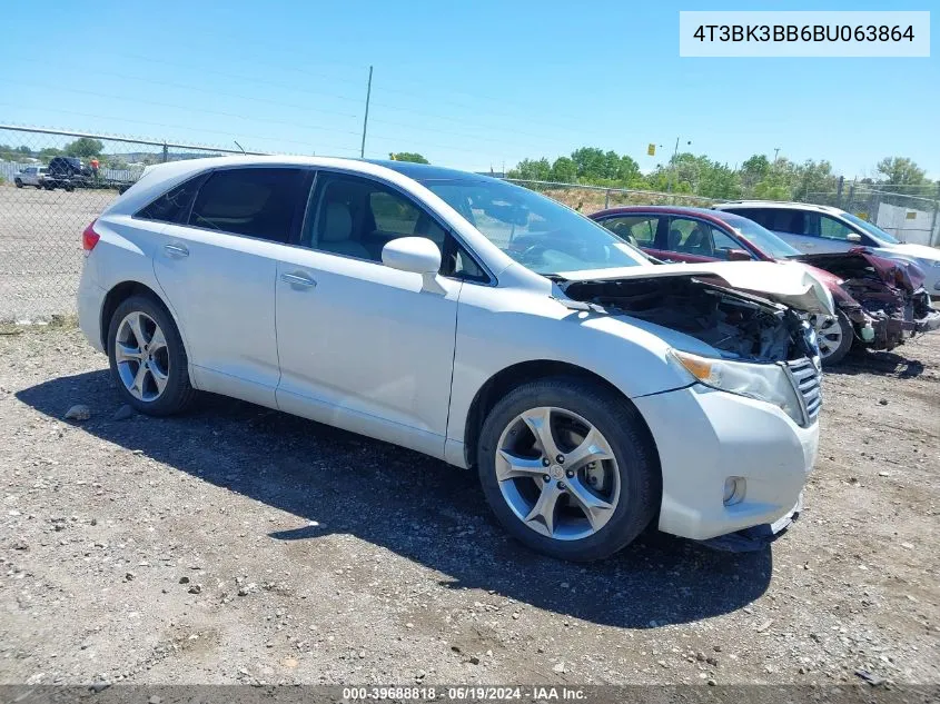 4T3BK3BB6BU063864 2011 Toyota Venza Base V6