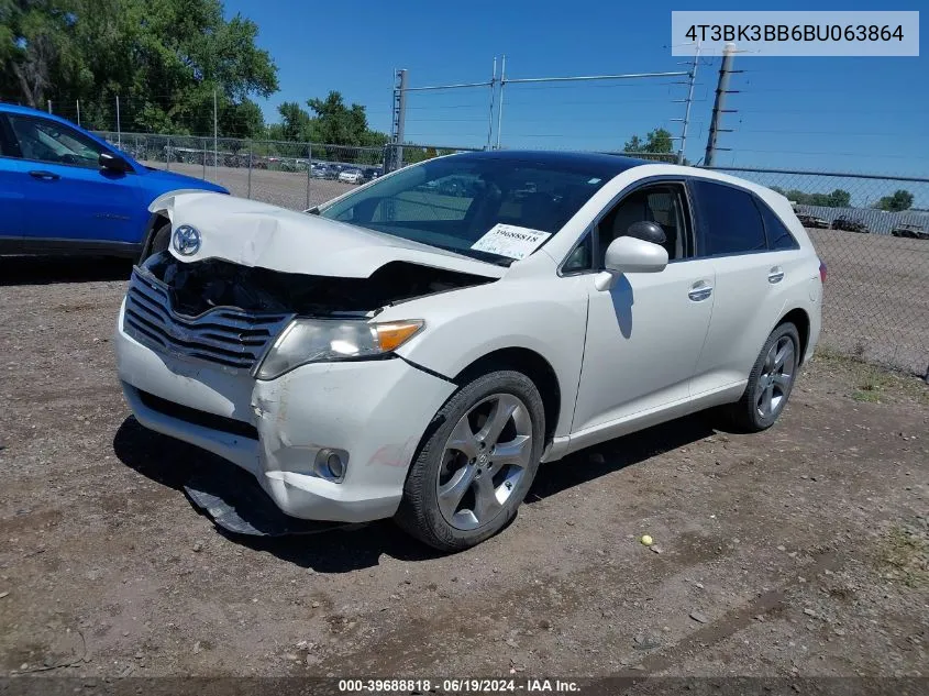 4T3BK3BB6BU063864 2011 Toyota Venza Base V6