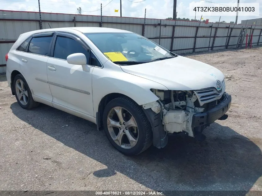 4T3ZK3BB0BU041003 2011 Toyota Venza Base V6