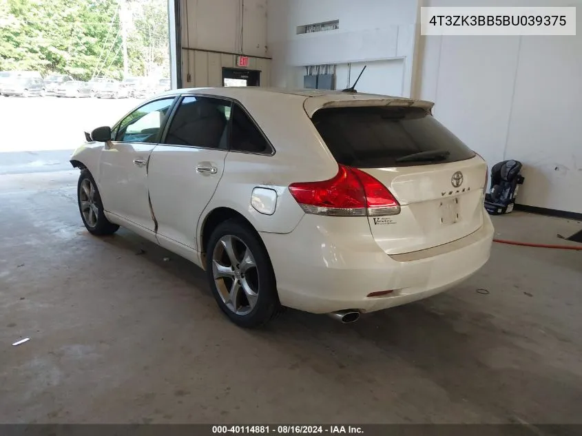 2011 Toyota Venza Base V6 VIN: 4T3ZK3BB5BU039375 Lot: 40114881