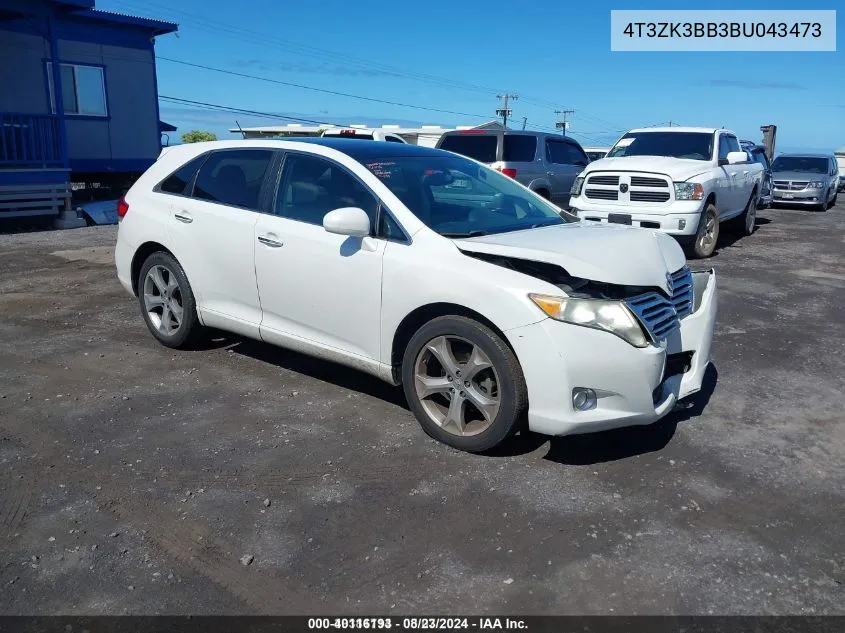 4T3ZK3BB3BU043473 2011 Toyota Venza Base V6