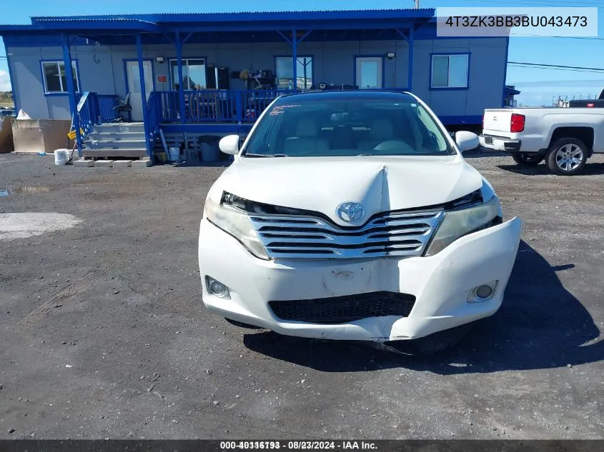 4T3ZK3BB3BU043473 2011 Toyota Venza Base V6