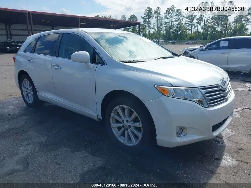 2011 Toyota Venza VIN: 4T3ZA3BB7BU045830 Lot: 40128168