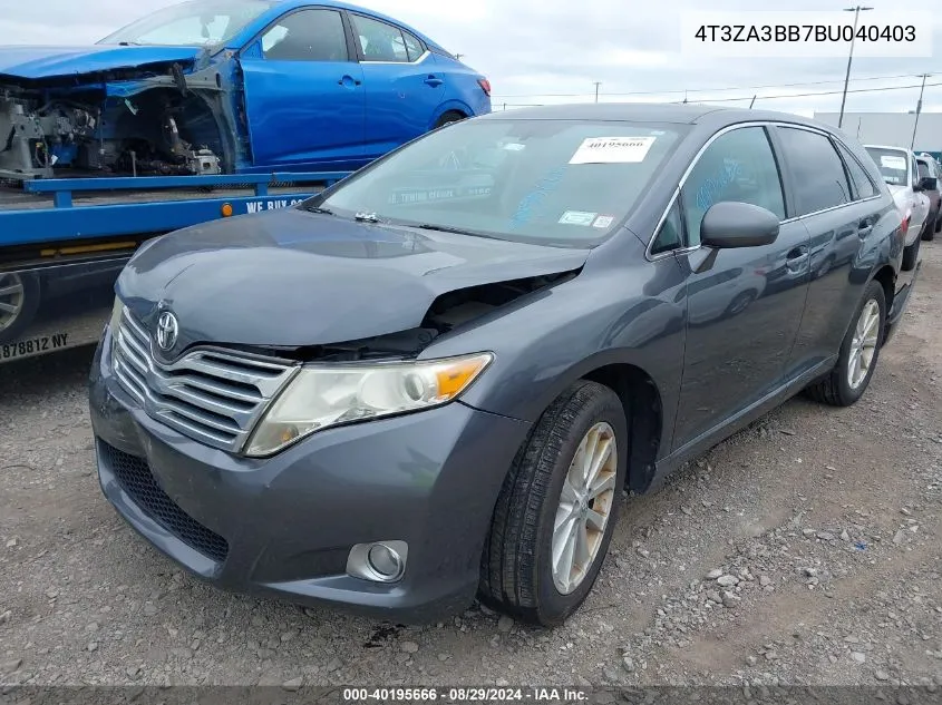 4T3ZA3BB7BU040403 2011 Toyota Venza