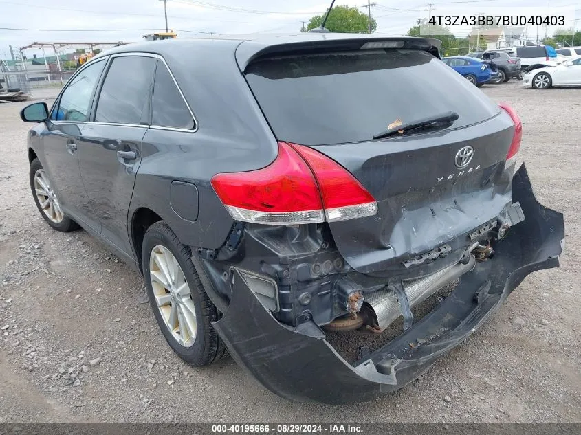 4T3ZA3BB7BU040403 2011 Toyota Venza