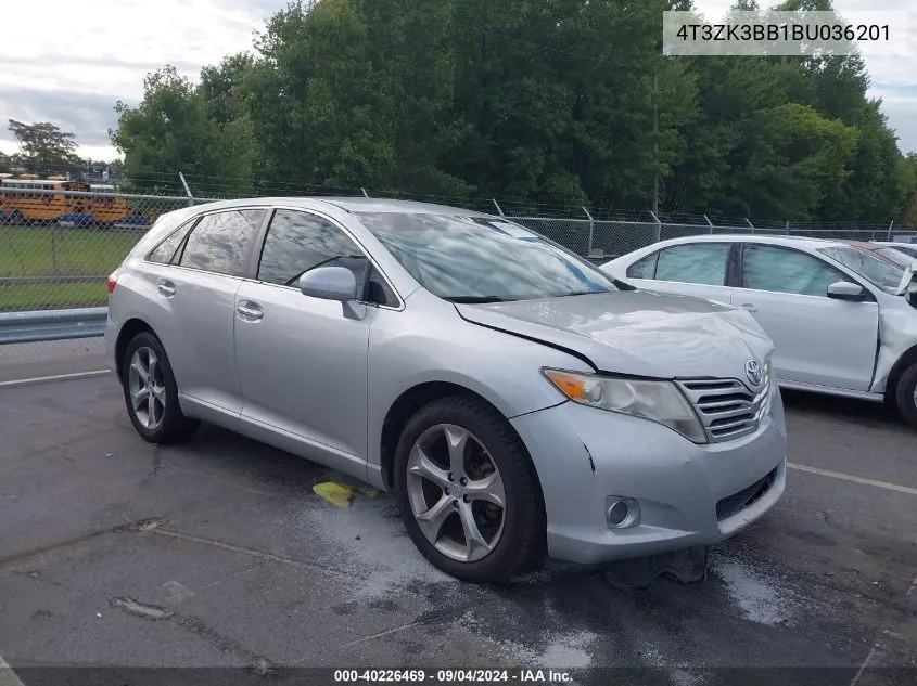 2011 Toyota Venza VIN: 4T3ZK3BB1BU036201 Lot: 40226469