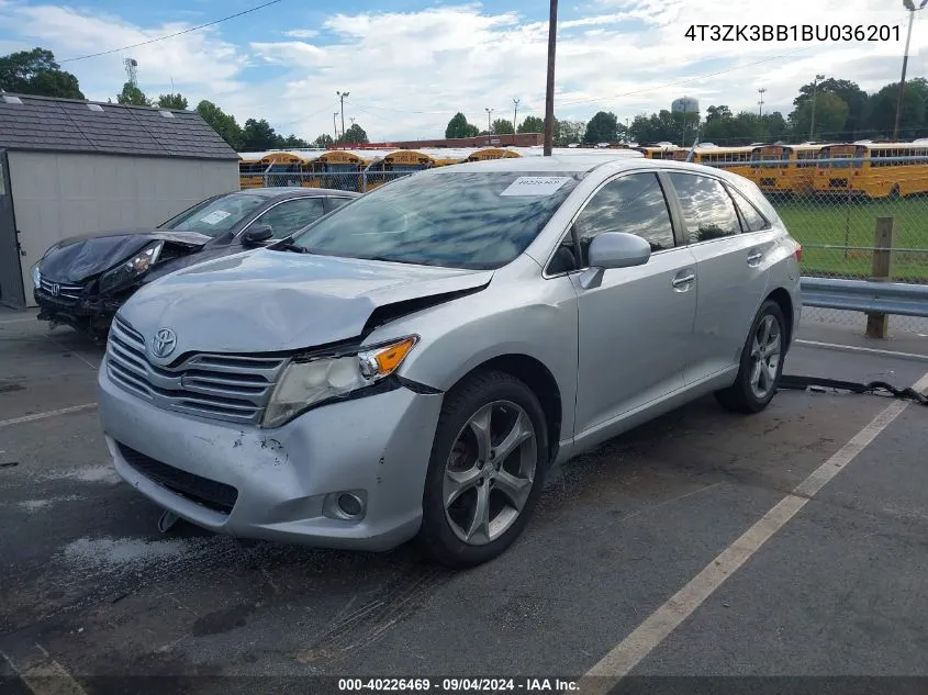 2011 Toyota Venza VIN: 4T3ZK3BB1BU036201 Lot: 40226469