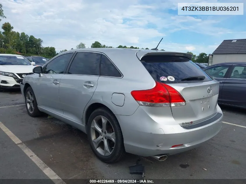 2011 Toyota Venza VIN: 4T3ZK3BB1BU036201 Lot: 40226469