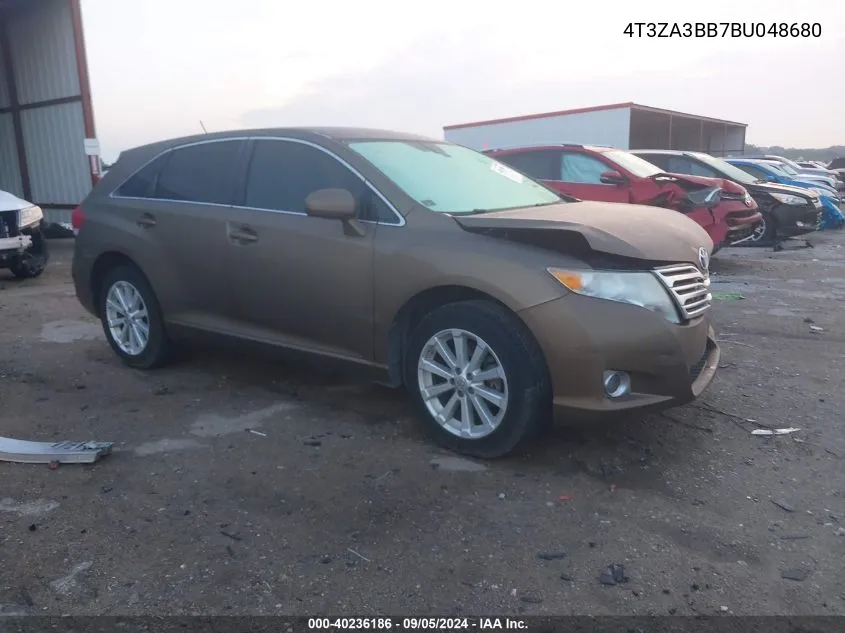 2011 Toyota Venza VIN: 4T3ZA3BB7BU048680 Lot: 40236186