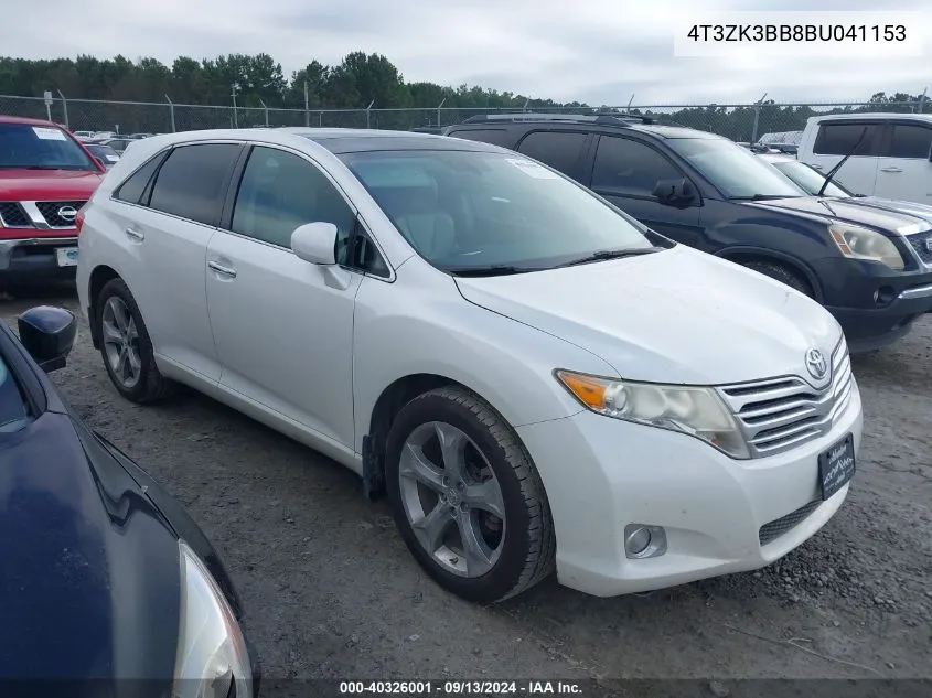 2011 Toyota Venza VIN: 4T3ZK3BB8BU041153 Lot: 40326001