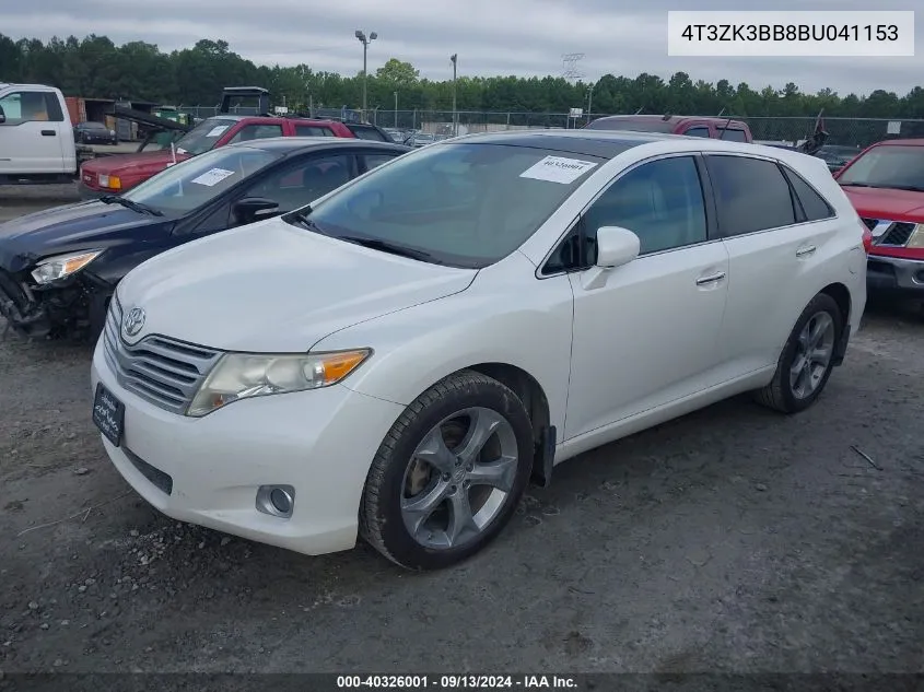 2011 Toyota Venza VIN: 4T3ZK3BB8BU041153 Lot: 40326001