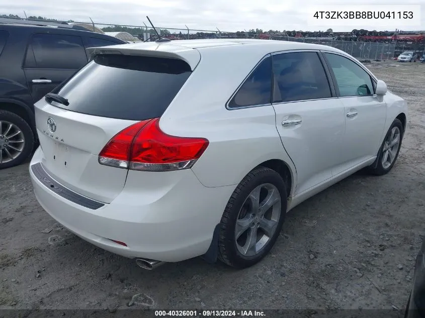 2011 Toyota Venza VIN: 4T3ZK3BB8BU041153 Lot: 40326001