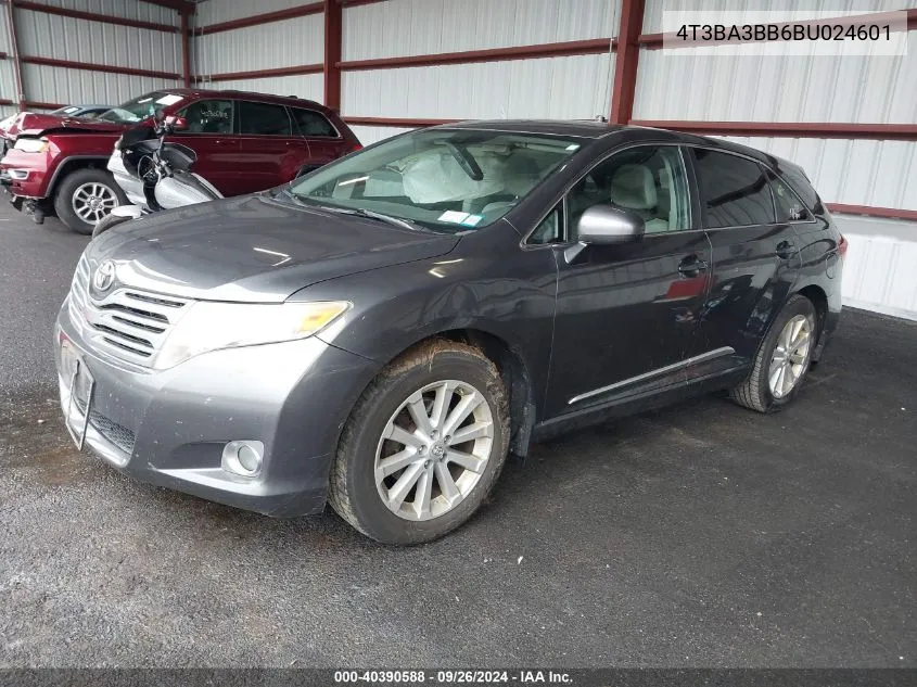 2011 Toyota Venza VIN: 4T3BA3BB6BU024601 Lot: 40390588