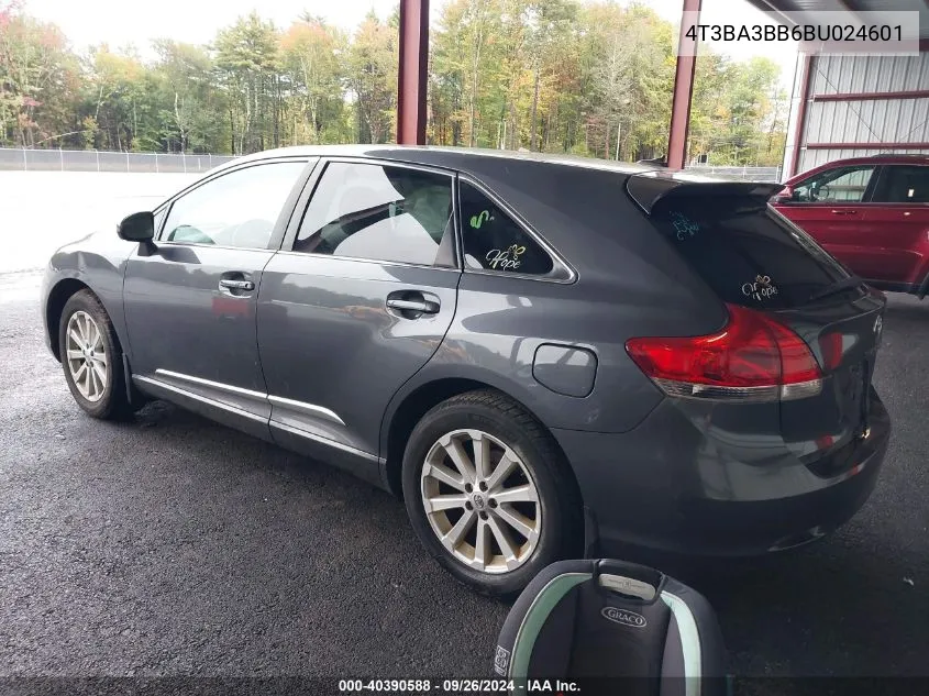 2011 Toyota Venza VIN: 4T3BA3BB6BU024601 Lot: 40390588