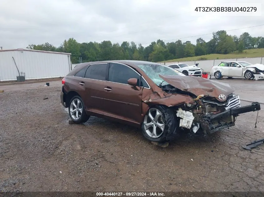 2011 Toyota Venza Base V6 VIN: 4T3ZK3BB3BU040279 Lot: 40440127