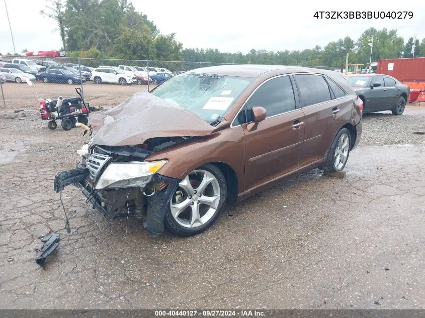 4T3ZK3BB3BU040279 2011 Toyota Venza Base V6