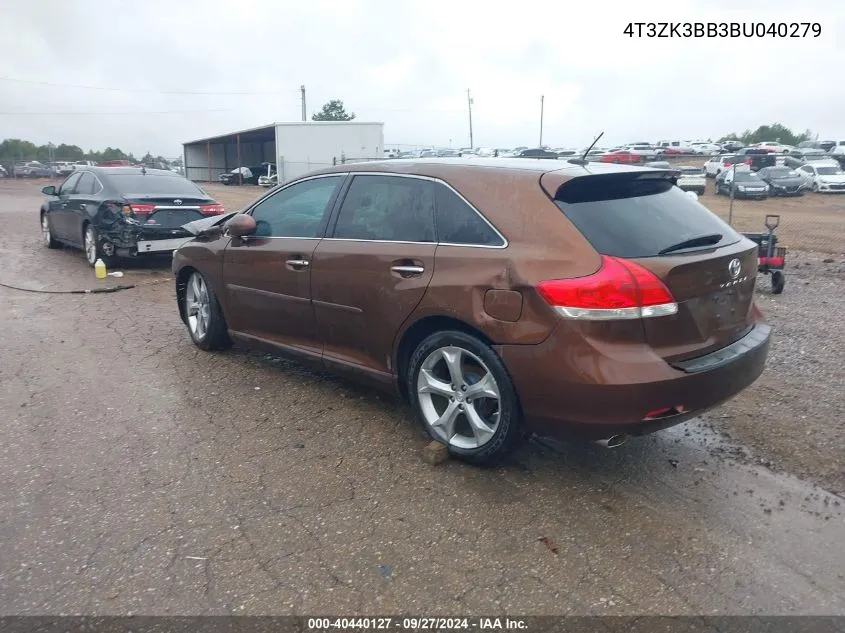 2011 Toyota Venza Base V6 VIN: 4T3ZK3BB3BU040279 Lot: 40440127