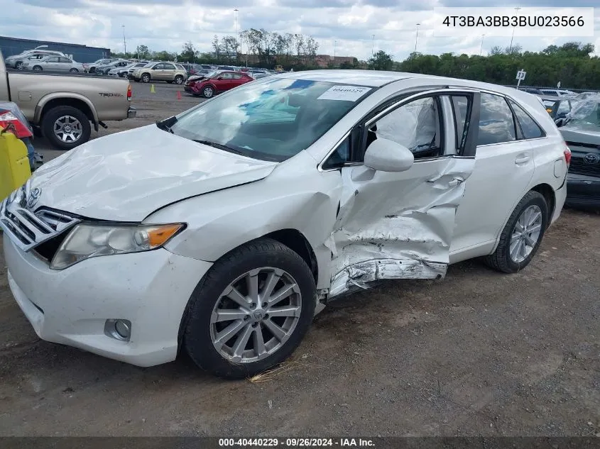 2011 Toyota Venza VIN: 4T3BA3BB3BU023566 Lot: 40440229