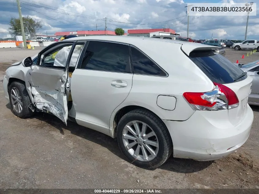 2011 Toyota Venza VIN: 4T3BA3BB3BU023566 Lot: 40440229