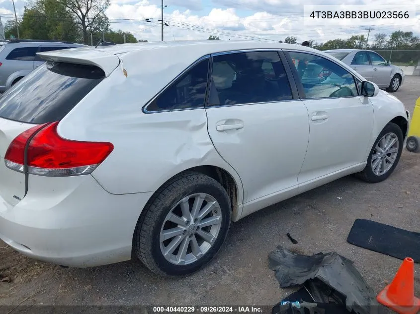 2011 Toyota Venza VIN: 4T3BA3BB3BU023566 Lot: 40440229