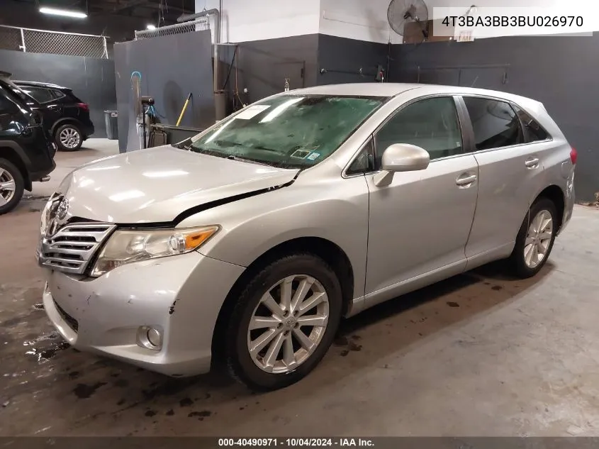 2011 Toyota Venza VIN: 4T3BA3BB3BU026970 Lot: 40490971