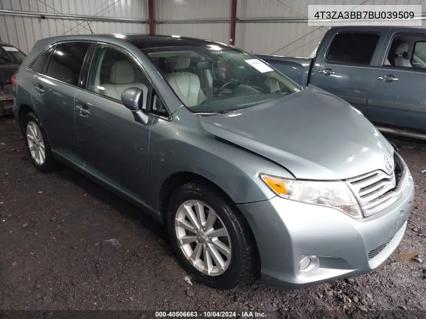 2011 Toyota Venza VIN: 4T3ZA3BB7BU039509 Lot: 40506663