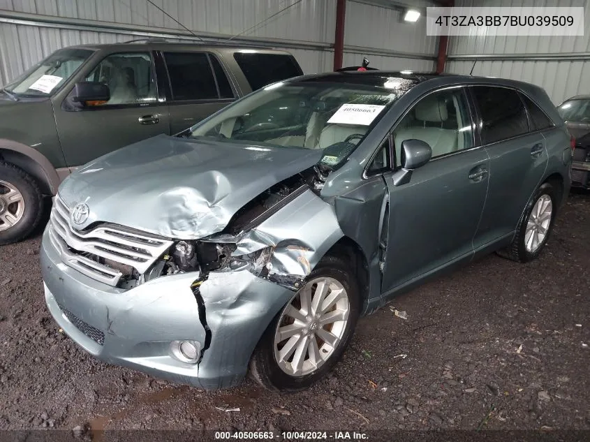 2011 Toyota Venza VIN: 4T3ZA3BB7BU039509 Lot: 40506663