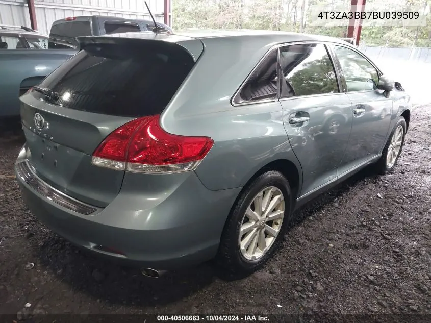 2011 Toyota Venza VIN: 4T3ZA3BB7BU039509 Lot: 40506663