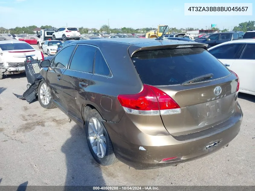 2011 Toyota Venza VIN: 4T3ZA3BB8BU045657 Lot: 40509288