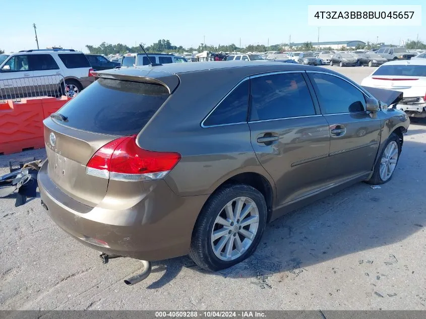 2011 Toyota Venza VIN: 4T3ZA3BB8BU045657 Lot: 40509288