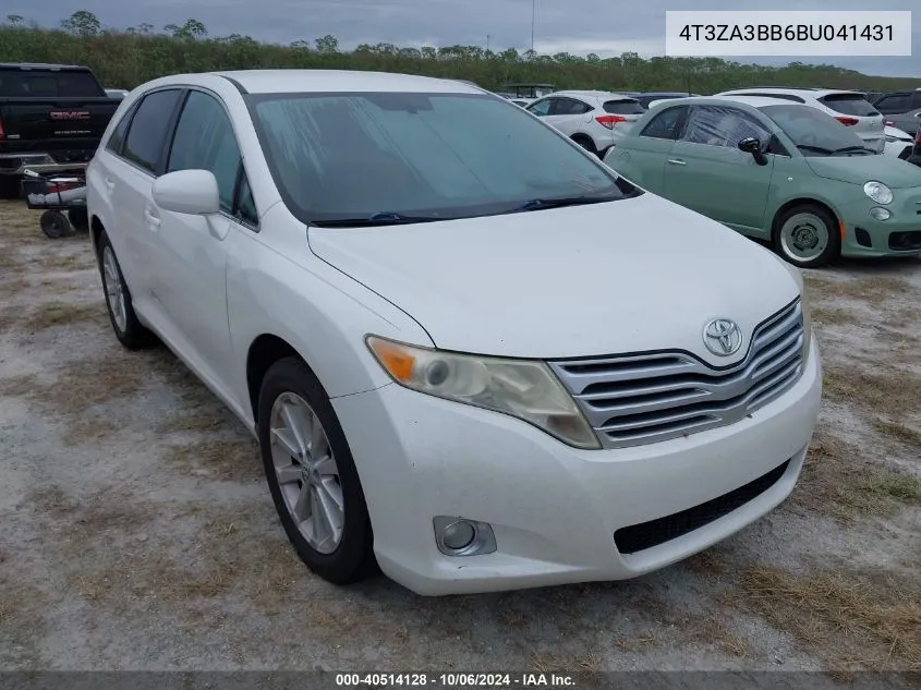 2011 Toyota Venza VIN: 4T3ZA3BB6BU041431 Lot: 40514128