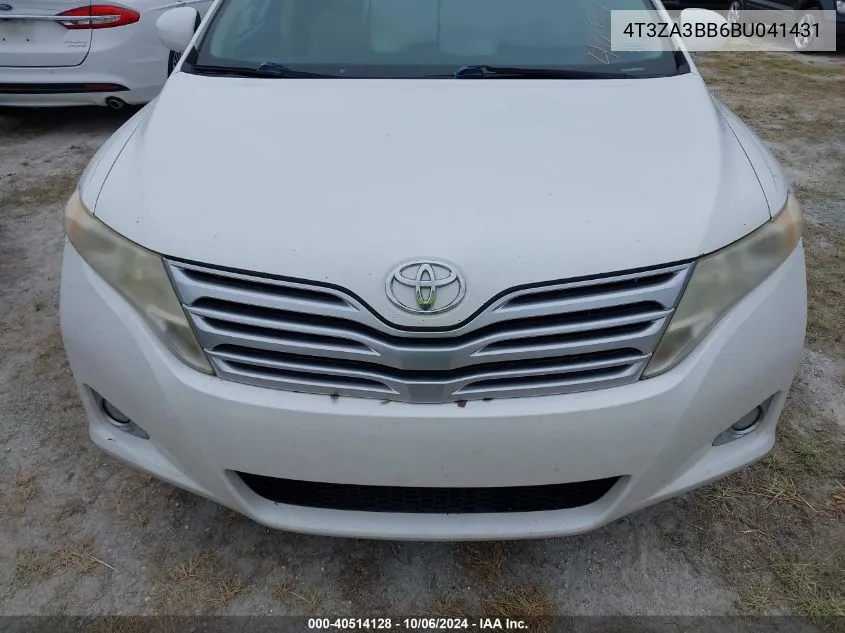 2011 Toyota Venza VIN: 4T3ZA3BB6BU041431 Lot: 40514128