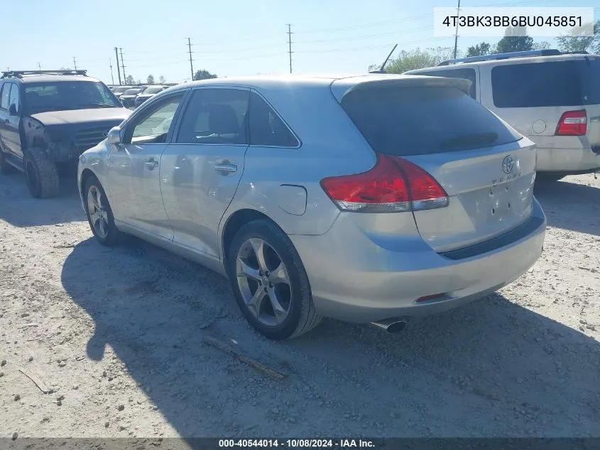 4T3BK3BB6BU045851 2011 Toyota Venza Base V6