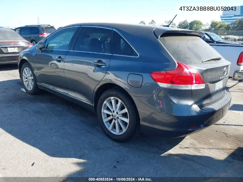 2011 Toyota Venza VIN: 4T3ZA3BB8BU052043 Lot: 40553534