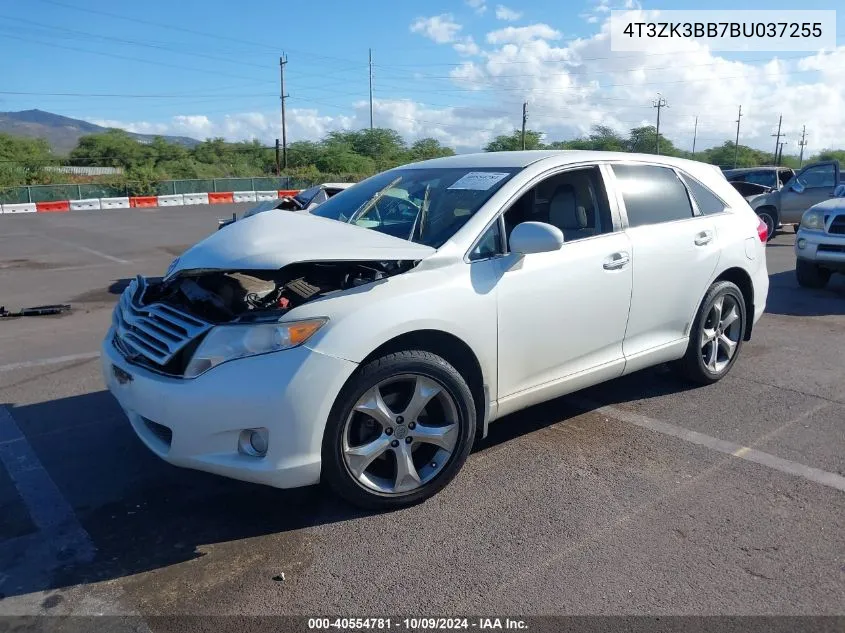 2011 Toyota Venza Base V6 VIN: 4T3ZK3BB7BU037255 Lot: 40554781