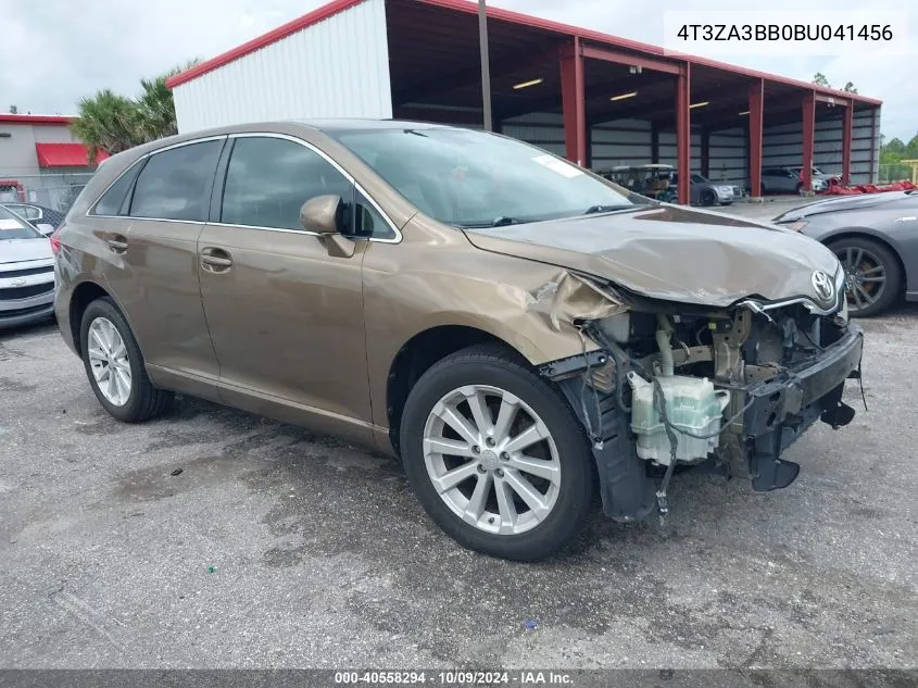 2011 Toyota Venza VIN: 4T3ZA3BB0BU041456 Lot: 40558294