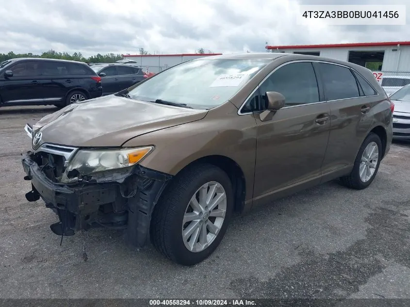 2011 Toyota Venza VIN: 4T3ZA3BB0BU041456 Lot: 40558294