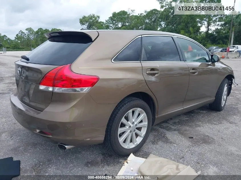 2011 Toyota Venza VIN: 4T3ZA3BB0BU041456 Lot: 40558294