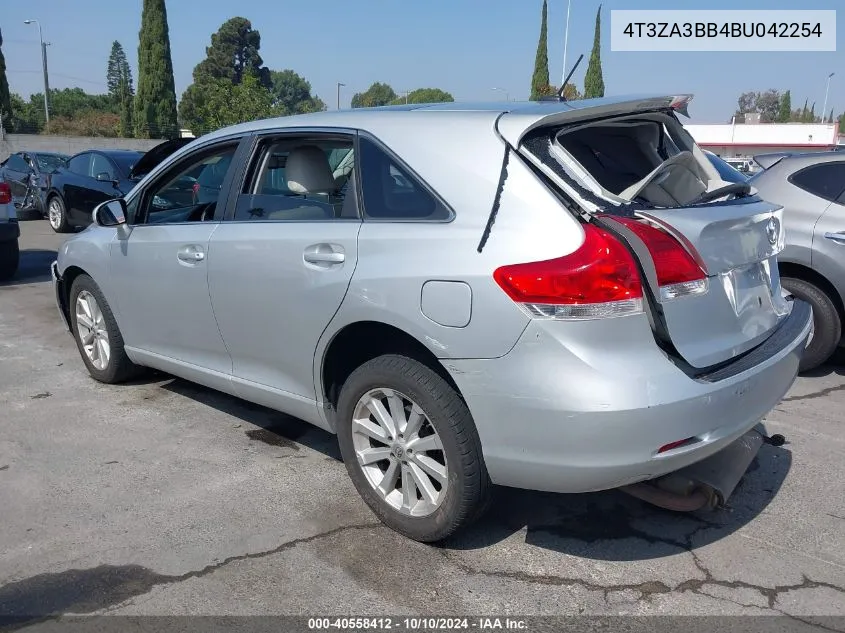 2011 Toyota Venza VIN: 4T3ZA3BB4BU042254 Lot: 40558412