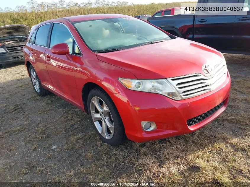 2011 Toyota Venza VIN: 4T3ZK3BB3BU040637 Lot: 40560097