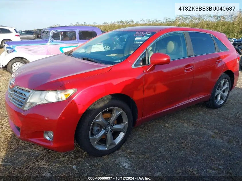 2011 Toyota Venza VIN: 4T3ZK3BB3BU040637 Lot: 40560097