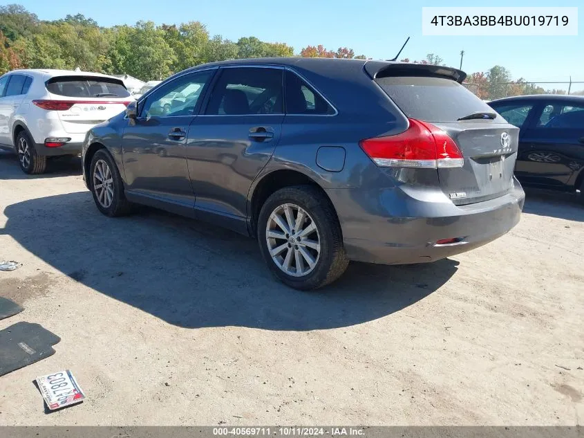 2011 Toyota Venza VIN: 4T3BA3BB4BU019719 Lot: 40569711