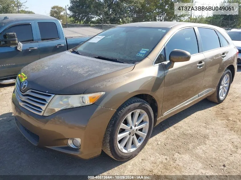 2011 Toyota Venza VIN: 4T3ZA3BB6BU049061 Lot: 40573644